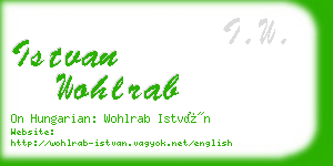 istvan wohlrab business card